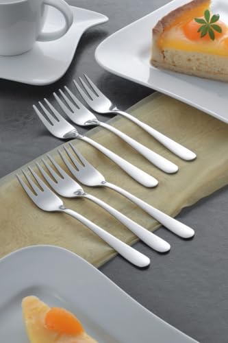 Esmeyer Kuchengabeln Serie Sylvia VE=12 Stück 148 mm 156-121, Chrom, 1-Pack von Esmeyer