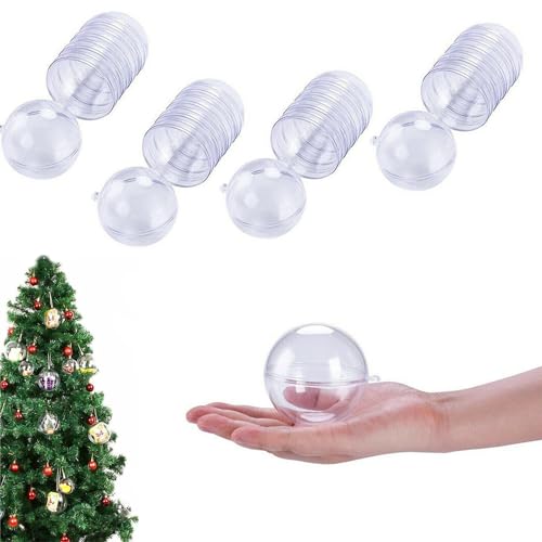 Esmula 50 Stück Weihnachts Klarer Ornament Ball, 5 cm Acrylkugeln Transparent Set Christbaumkugeln Weihnachtskugeln, Acryl Kugeln Durchsichtige Kunststoffkugeln Saisonal Dekoration Esmula 50 Stück Weihnachts Klarer Ornament Ball, 5 cm Acrylkugeln Transparent Set Christbaumkugeln Weihnachtskugeln, Acryl Kugeln Durchsichtige Kunststoffkugeln Saisonal Dekoration von Esmula