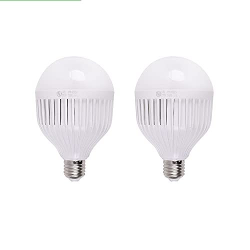 2 Stück Led Wiederaufladbare Notfall Glühbirne E27 5w/7w/9w/12w/15w Große Helligkeit Intelligent Glühlampe 180° Abstrahlwinkel Energiesparlampe, 3-5 Stunden Notfallzeit, AC 220V Kaltweiß (2, 15W) von Esoes