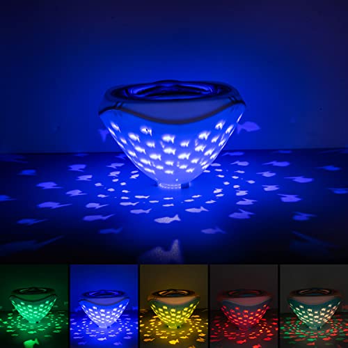 Esoes Badewannen-Disco-Licht, wasserdicht, LED-Badlichter, RGB, schwimmend, Unterwasser-Disco-Licht für Badezeit, Teiche, Pool-Party (nicht wiederaufladbar) von Esoes