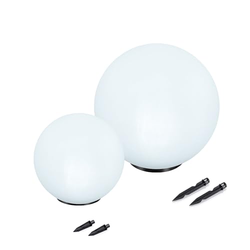 Esotec Solarkugeln Basic, Multicolor, 2er Set, 7 Leuchtfarben, Farbwechsel, 20+30cm, Akku, Solarmodul, Leuchtkugelset, LED Gartenkugeln, Solarlampen für außen, Winterfest, wetterfest, 102613 Esotec Solarkugeln Basic, Multicolor, 2er Set, 7 Leuchtfarben, Farbwechsel, 20+30cm, Akku, Solarmodul, Leuchtkugelset, LED Gartenkugeln, Solarlampen für außen, Winterfest, wetterfest, 102613 von Esotec