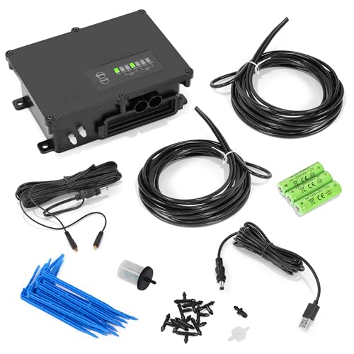 Esotec Akku Bewässerungscomputer mit 10 Pfeiltropfern, Bewässerungssystem Indoor + Outdoor, automatische Bewässerung Urlaub, USB-Ladung, 5m Bewässerungsschlauch mit Wasserfilter, Pegelsensor 101104 Esotec Akku Bewässerungscomputer mit 10 Pfeiltropfern, Bewässerungssystem Indoor + Outdoor, automatische Bewässerung Urlaub, USB-Ladung, 5m Bewässerungsschlauch mit Wasserfilter, Pegelsensor 101104 von Esotec