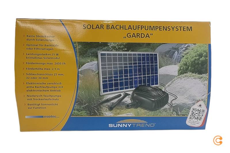 Esotec Garda 101762 Solar Bachlaufpumpenset Solar Springbrunnen Pumpe Brunnen B-Ware von Esotec