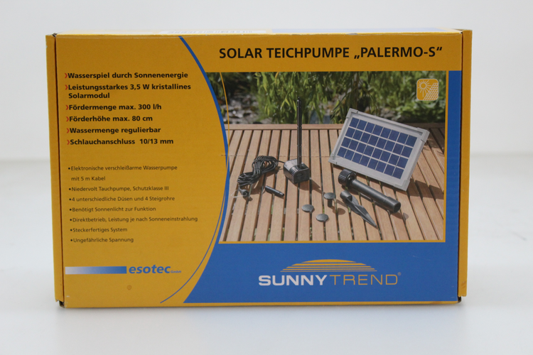 B-Ware Esotec Palermos S 101769 Schwimmende Solarteichpumpe Pumpe Teichpumpe 300 L/H B-Ware Esotec Palermos S 101769 Schwimmende Solarteichpumpe Pumpe Teichpumpe 300 L/H von Esotec