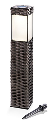 Esotec Solarleuchte Rattan warmweiß 3500K Höhe 50 cm Standleuchte Gartenleuchte 102073 von Esotec