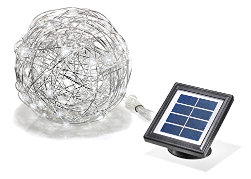 Esotec sotec Solarleuchte Wireball, 50 LED, stabiles Aluminium, Lichtfarbe kaltweiß 102112 von Esotec
