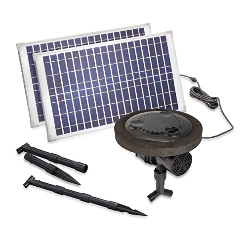 Schwimmender Solar Teichbelüfter Power Float 1000-50 Wp - 2500l/h Pumpe - Hocheffektives Wasser-/ Luftgemisch - esotec 101892 von Esotec