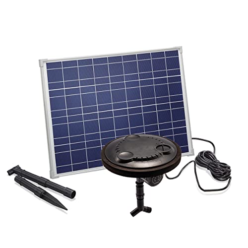 Schwimmender Solar Teichbelüfter Power Float 400-35Wp - 1000l/h Pumpe - Hocheffektives Wasser-/ Luftgemisch - esotec 101890 von Esotec