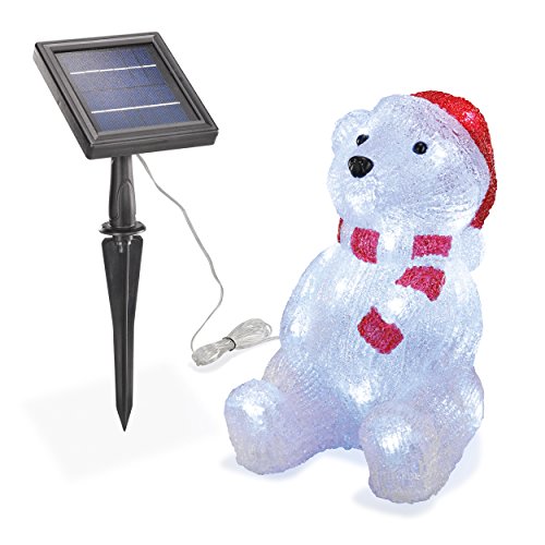 Solar Leuchtbär Willy 30 LEDs Winterdekoration Weihnachtsdeko Außenbeleuchtung 102123 von Esotec