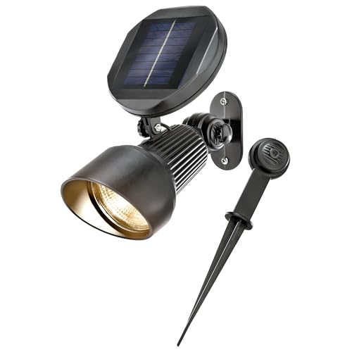 Esotec Solar Spotlight Lichtfarbe 2800K warmweiß Wand oder Bodenmontage, 102136 von Esotec