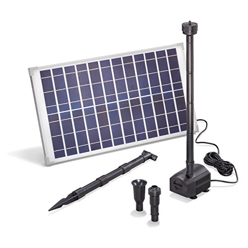 Solar Teichpumpe 25 Watt Solarmodul 1250 l/h Förderleistung 1,6 m Förderhöhe esotec Professional Produktserie Komplettset Springbrunnen Gartenteich, 101915 von Esotec