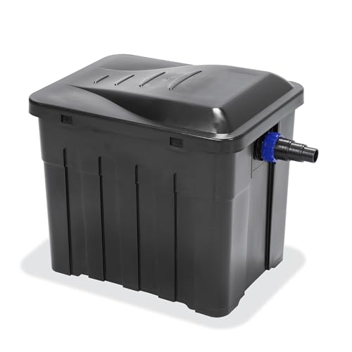 esotec Bio Filter Teichfilterbox ES35, Teiche bis 5000l, 4-Stufen-Filtersystem, Filtermaterial, Bio Filterbälle, Durchlauffilter Außenfilter, Teichfilter Filteranlage, 3400l/h 101717 von Esotec