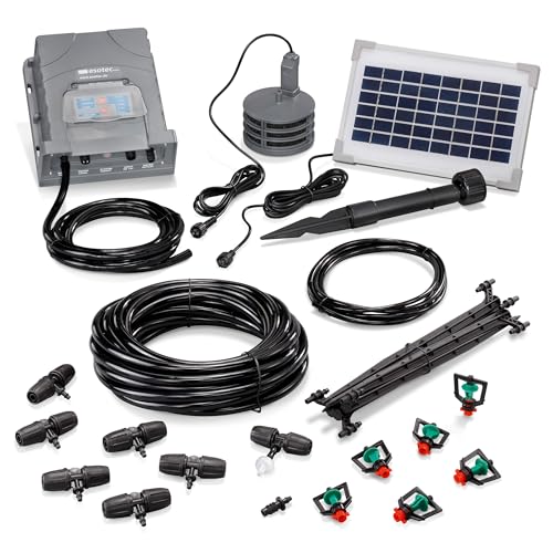 esotec Solar Bewässerungssystem WaterSprinkle Professional, Sprinklersystem, 6 Sprinkler, Sprinkleranlage, Gartensprinkler, automatische Pflanzenbewässerung, Hochbeet, Gewächshaus, Garten, 101121 esotec Solar Bewässerungssystem WaterSprinkle Professional, Sprinklersystem, 6 Sprinkler, Sprinkleranlage, Gartensprinkler, automatische Pflanzenbewässerung, Hochbeet, Gewächshaus, Garten, 101121 von Esotec