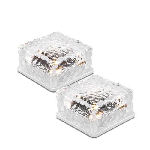 esotec Solar Glas Pflasterstein, 2er Set, LED Bodenleuchte, Leuchtsteine, Wegeleuchte, Außenleuchte, Solarmodul, Akku, IP65, wetterfest, transparent, Höhe 53mm, outdoor, außen, wetterfest, 102560 esotec Solar Glas Pflasterstein, 2er Set, LED Bodenleuchte, Leuchtsteine, Wegeleuchte, Außenleuchte, Solarmodul, Akku, IP65, wetterfest, transparent, Höhe 53mm, outdoor, außen, wetterfest, 102560 von Esotec