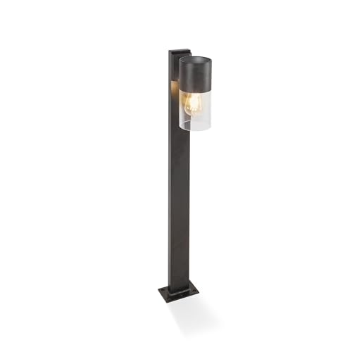 esotec Solar LED-Standleuchte für außen VIOLA | Lichtstärke einstellbar LED-Solarleuchte Vintage-Glühbirne Stehleuchte Wegeleuchte | solarbetrieben AKKU anthrazit IP55 wetterfest H=100cm 102709 von Esotec