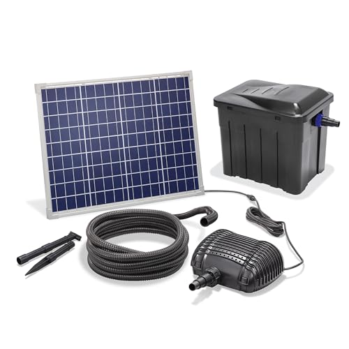 esotec Solar Teichfilterset Premium 50/2500, Teichfilter Komplettset, 2500 l/h, 4 Stufen Filterung, Solarmodule 50Wp, Teichpumpe außen, Gartenteich Reinigungssystem, 101070 esotec Solar Teichfilterset Premium 50/2500, Teichfilter Komplettset, 2500 l/h, 4 Stufen Filterung, Solarmodule 50Wp, Teichpumpe außen, Gartenteich Reinigungssystem, 101070 von Esotec