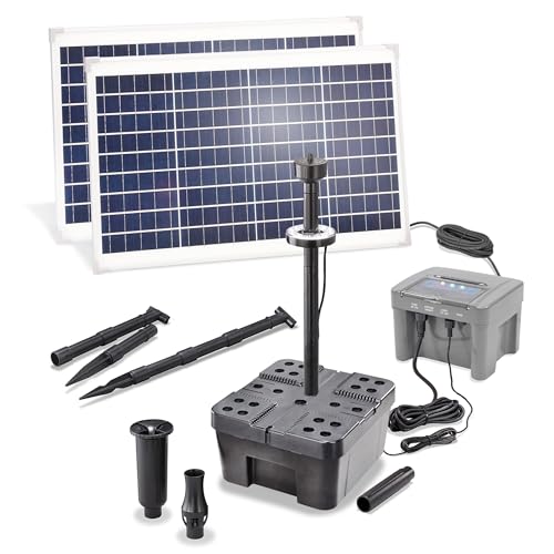esotec Solar Teichfilterset Profi 70/2800 LED, Teichfilter, Komplettset mit Pumpe, LiFePo4 Akku, Solarmodul, Teichpumpe außen, mehrstufige Gartenteich Filterung, 100955 esotec Solar Teichfilterset Profi 70/2800 LED, Teichfilter, Komplettset mit Pumpe, LiFePo4 Akku, Solarmodul, Teichpumpe außen, mehrstufige Gartenteich Filterung, 100955 von Esotec
