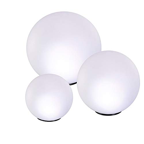 Esotec Solarkugeln Basic, Multicolor, 3er Set, 7 Leuchtfarben, Farbwechsel, Akku, Solarmodul, Leuchtkugelset, Leuchtkugeln, LED Gartenkugeln, Solarlampen für außen, Winterfest, wetterfest, 102614 von Esotec