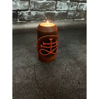 Leviathan Kreuz Schwefel Satan Altar Kerzenhalter Ritual Werkzeug Hexerei Zubehör Handgefertigt von EsotericUA