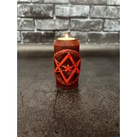 Thelema-Kerzenständer, Unicursal-Hexagramm, Thelema-Kerzenhalter, Crowley-Altarzauber, Hexereizubehör, Zauberei von EsotericUA