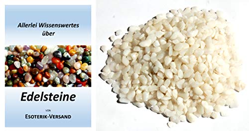 Edelsteine, Trommelsteine, Schneequarz (Milchquarz) XXS, 500 g, incl. 36seitige Broschüre (17,90€/kg) von Esoterik-Versand