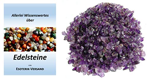 Edelsteine, polierte Trommelsteine, Amethyst XXS, 500 g (27,90€/kg) incl. 36seitige Broschüre von Esoterik-Versand