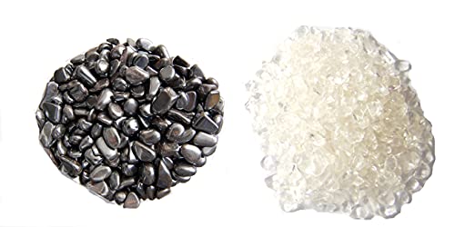 Lade- Entladesteine, Hämatit und Bergkristall mini, je 500 g, incl. 36seitige Broschüre (45,90€/kg). von Esoterik-Versand