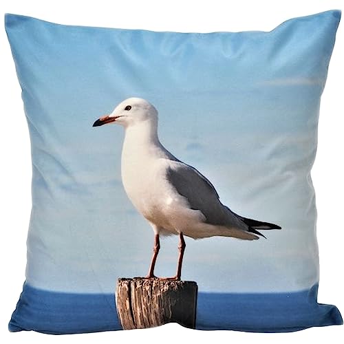 Espamira Kissenhülle Maritim 40x40 cm Möwe Kissenbezug Weich Meer Kissen Dekokissen 100% Polyester von Espamira