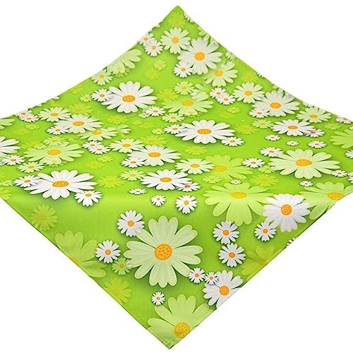 Espamira Tischdecke 110x110 cm Blumen Hellgrün Pflegeleicht Mitteldecke Tischdeko Frühling Sommer von Espamira