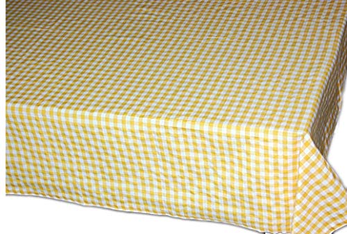 Pflegeleichte Tischtücher Decke Unterdecke Gelb Weiß Karierte Gartendecke Küchendecke Landhaus (Tischdecke 110x160 cm rechteckig) von Espamira