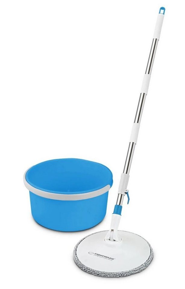 Esperanza Wischmopp 360° Spin Mopp Wischmopp Set mit Eimer Mikrofaser rotierende, 360 ° rotierender Moppkopf von Esperanza