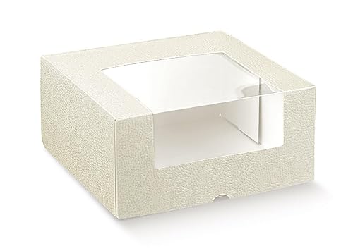 Packung mit 25 Kartons, fertig mit Sichtfenster, Leder, Weiß, 170 x 170 x 80 Packung mit 25 Kartons, fertig mit Sichtfenster, Leder, Weiß, 170 x 170 x 80 von Espirito Rebelde