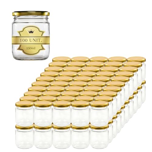 Espirito Rebelde 100 leere Einmachgläser mit Deckel 150 ml - Einmachgläser für Marmeladen, Konfitüren, Honig, Joghurt, Hochzeitsgeschenke Espirito Rebelde 100 leere Einmachgläser mit Deckel 150 ml - Einmachgläser für Marmeladen, Konfitüren, Honig, Joghurt, Hochzeitsgeschenke von Espirito Rebelde