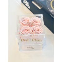 4 Ewige Rosen in Acryl-Schmuckbox, Muttertagsgeschenk, Rosen, Geschenk Für Mama, Rosenbox, Hochzeits - Und Brautjungfern-Geschenk von EspoirBoston