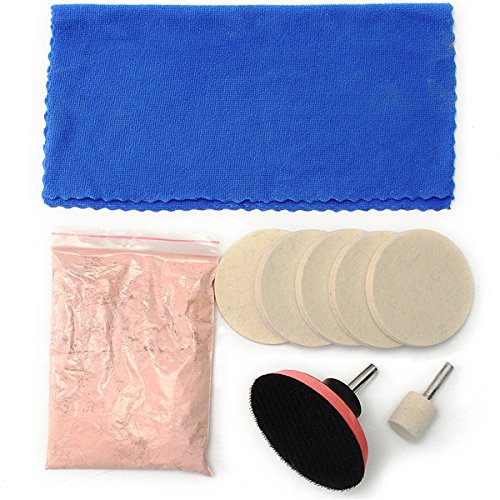 EsportsMJJ 10Pcs 100G Cerium Oxid Polieren Pulver Und Filz Polieren Pad Kit von EsportsMJJ