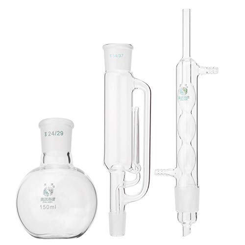 EsportsMJJ 150ml Borosilikate Glass Soxhlet Extractor Condenser With Flat Bottom Flask Lab Glassware von EsportsMJJ