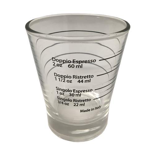 Espresso Shotglas Barista Kaffeeglas Shot-Glas Messbecher mit vier Markierungen Espresso Marese von Espresso Marese