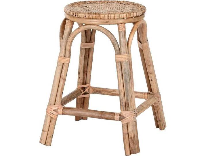 Esprit, Hocker + Pouf, Stool Home Natural wicker Rattan 37 X 37 X 49,5 cm von Esprit-Home