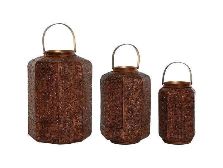 Esprit, Kerzenständer, Table Mat Set Home Brown Golden Metal 26 x 26 x 38,5 cm Esprit, Kerzenständer, Table Mat Set Home Brown Golden Metal 26 x 26 x 38,5 cm von Esprit-Home