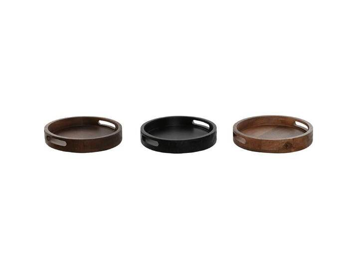 Esprit, Serviergeschirr, Tablett für Snacks Dunkel Hell Kolonial 30 x 30 x 5 cm (3 Stück) von Esprit-Home