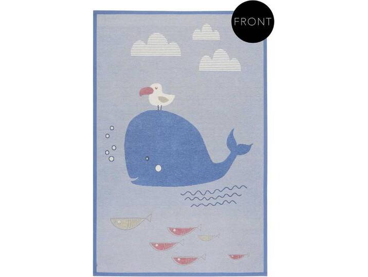 Esprit Kinderteppich Whale Buddy ESP-005, rechteckig, Höhe: 10 mm, Wendeteppich, Tiermotiv oder Sternenhimmel, Kinderzimmer, blau von Esprit-Home