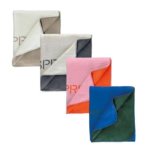 Esprit Premium Wendedecke 130x170 cm - Oeko-TEX Kuscheldecke Baumwolle - Wohndecke Flauschig Weich - Sofadecke XXL - Tagesdecke Couch - Wolldecke Weiss von Esprit Home