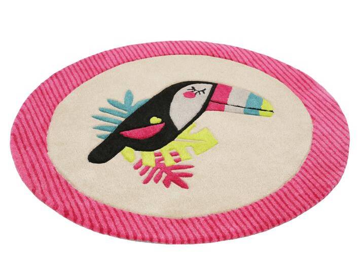Kinderteppich ESPRIT E-Toucan ESP-4373 Gr. 9, pink, H:9mm Ø:100cm, Kunstfaser, Teppiche, besonders weich, Motiv Toucan Kinderteppich ESPRIT E-Toucan ESP-4373 Gr. 9, pink, H:9mm Ø:100cm, Kunstfaser, Teppiche, besonders weich, Motiv Toucan von Esprit-Home