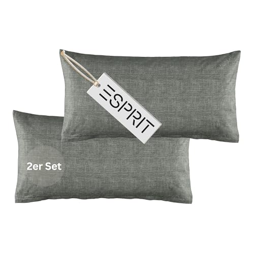 NEU! Premium Kopfkissenbezug 40 x 80 cm 2er Pack Baumwolle 2teilig - Anthrazit - farblich passend zur Bettwäsche NEU! Premium Kopfkissenbezug 40 x 80 cm 2er Pack Baumwolle 2teilig - Anthrazit - farblich passend zur Bettwäsche von Esprit Home