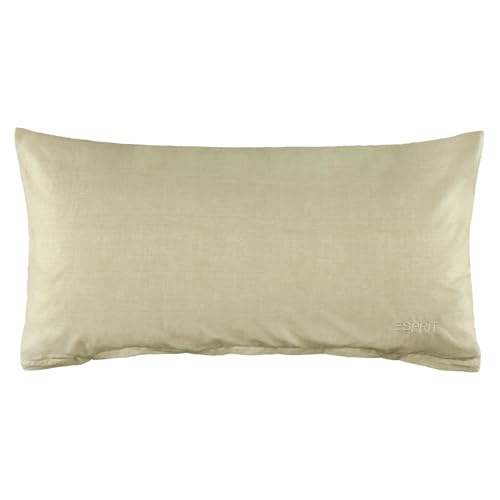 Esprit Home 2er Set Premium Kopfkissenbezug 40x80 Baumwolle - Beige - 2teilig - Kopfkissenbezüge mit Esprit-Logo gestickt - Doubleface - farblich passend zur Bettwäsche mit Reißverschluss von Esprit Home