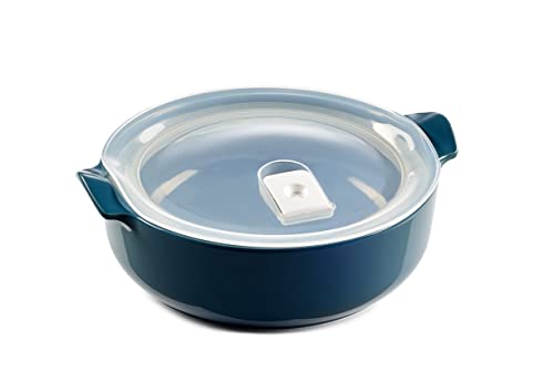 Runde Auflaufform, 1,9 l, mit luftdichtem Deckel, Farbe Pflusseblau von Esprit de Cuisine