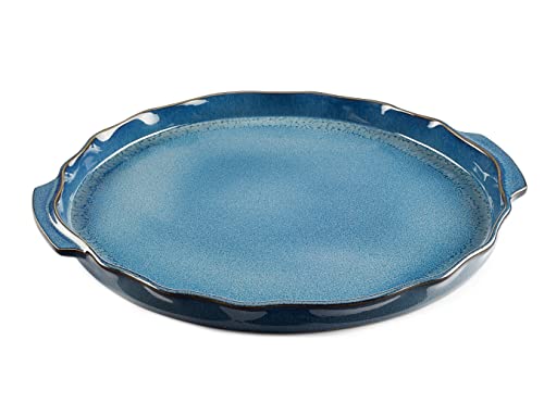 Runde Auflaufform aus Keramik, Durchmesser 39 cm, Farbe: Reagenzblau von Esprit de Cuisine