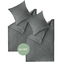 ESPRIT Renforcé Bettwäsche HARP - 2er Set 135x200 cm, Anthrazit ESPRIT Renforcé Bettwäsche HARP - 2er Set 135x200 cm, Anthrazit von Esprit