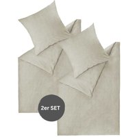 ESPRIT Renforcé Bettwäsche HARP - 2er Set 140x200 cm, Grau ESPRIT Renforcé Bettwäsche HARP - 2er Set 140x200 cm, Grau von Esprit
