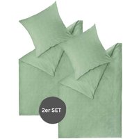 ESPRIT Renforcé Bettwäsche HARP - 2er Set 140x200 cm, Grün ESPRIT Renforcé Bettwäsche HARP - 2er Set 140x200 cm, Grün von Esprit